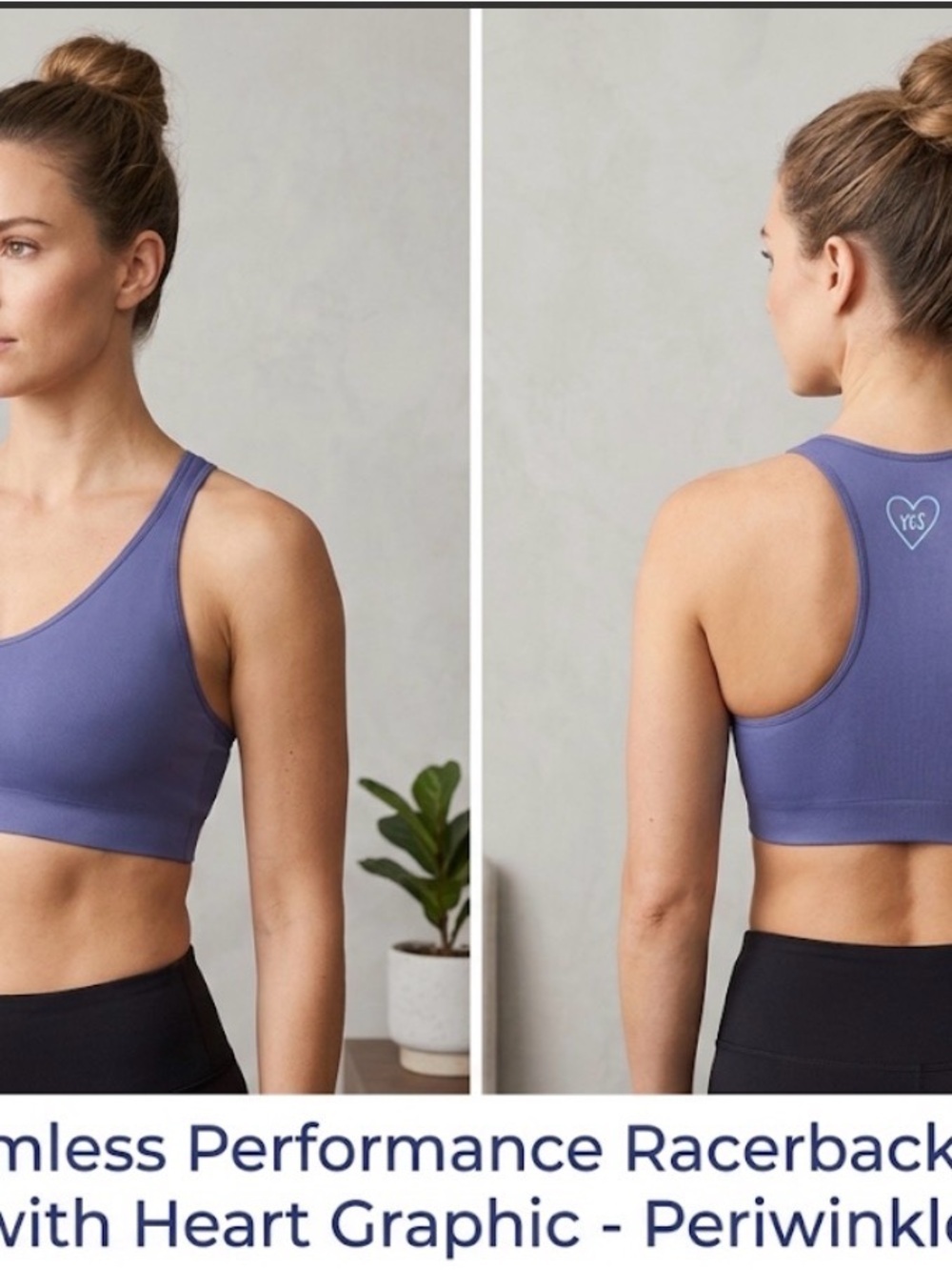Offline x Aerie Real Me Lightweight Seamless Periwinkle Yes Sports Bra Large